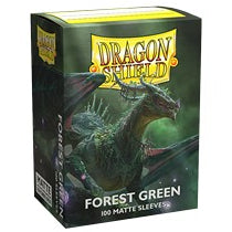 100 Dragon Shield Matte Sleeves - Forest Green